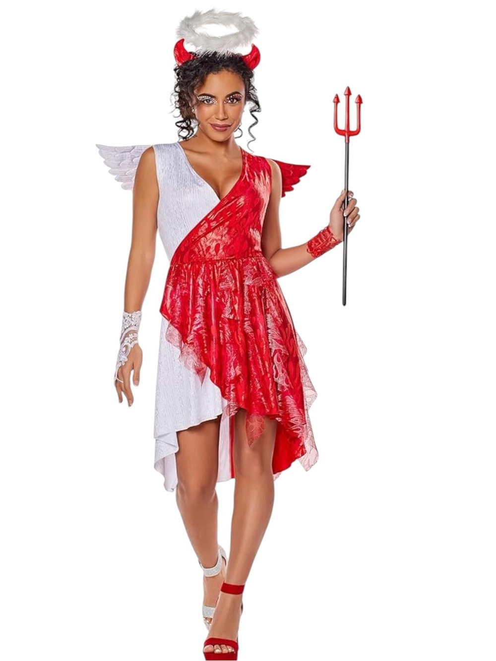 Spirit Halloween Adult Devilish Angel Costume with Wings